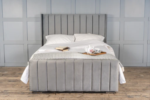 Arizona Wing Grey Bed UK | Elegant Winged Design | Shop Online | Free Delivery